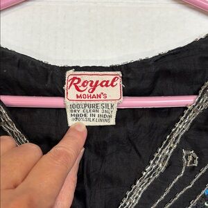 Black Silk Women's Blouse